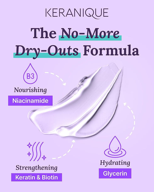 Keranique Hydrating Shampoo for Dry Hair - Deep Hydration Sulfate-Free Shampoo for Dry Damaged Hair with Keratin - Intense Hydrator for Repairing ...