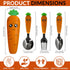 Baby Spoons with Fork | 3 Pcs Easy Grip Baby Cutlery Set with Case | Stainless Steel Toddler Utensils | Carrot Shaped Kids Silverware | Children's...