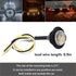 10Pcs Dual Color 3/4" Round LED Marker Lights,White to Amber Waterproof Front Rear Signal Running Tail Lights,Trailer Marker Clearance Lights for ...