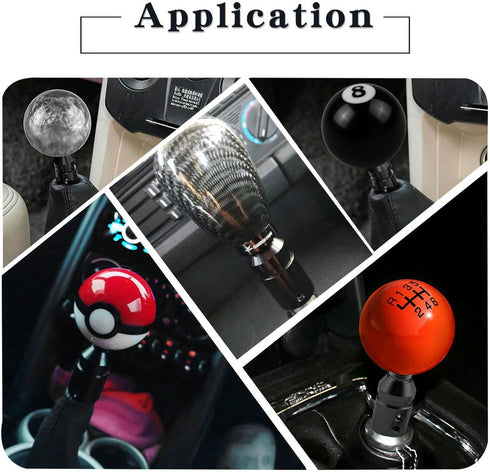 Universal Gear Shift Knob Adapter 12x1.25,Aluminum Alloy Shifter Knob Adapter,Gear Shift Adapter for Non-Threaded Manual Shifters M12x1.25(Black)...