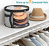 AOODA Oversized Clear Hat Storage Bag for Women, Holds up to 7 Caps Cowboy Hat Organizer for Closet, Wide Brims Hat Case with Carrying Handles (Gr...