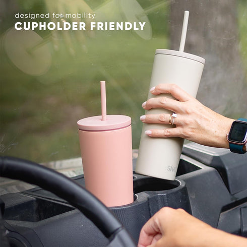 Simple Modern Insulated Tumbler with Lid and Straw | Iced Coffee Cup Reusable Stainless Steel Water Bottle Travel Mug | Gifts for Women Men Her Hi...