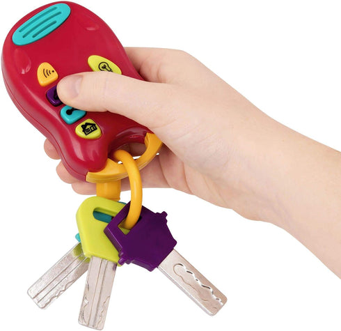 Battat – Toy Keys Set – 3 Keys & Remote With 4 Fun Sounds – Mini Flashlight – Toy Car Keys With Fob For Baby, Toddler – 10 Months + – Light & Soun...