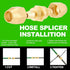 Brass Air Reusable Hose Splicer Repair Kit for 1/4 Inch ID Polyurethane Hose, Air Hose Fitting (4Set 1/4inch)...