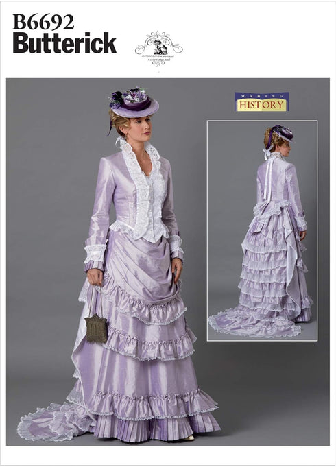 Butterick B6692E5 Women's Historical Jacket and Skirt Costume Sewing Patterns, Sizes 14-22...