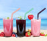 Senneny Set of 12 Silicone Drinking Straws for 30oz and 20oz - Reusable Silicone Straws BPA Free Extra Long with Cleaning Brushes- 12 Bent- 8mm di...