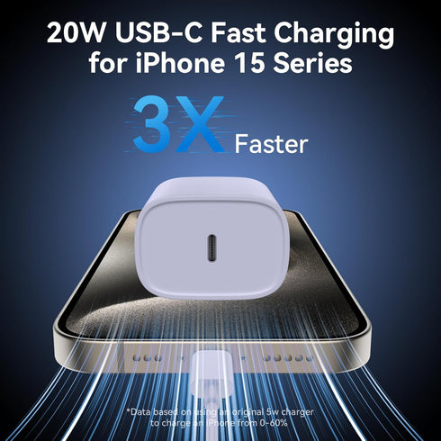 Phone 15 Pro Max Charger Fast Charging,20W USB C Fast Charger Block & 10Ft Long USB C to C Fast Charging Cable Cord for i.Phone 15 Pro/15 Pro Max/...