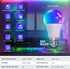 RGB Smart Light Bulbs, WiFi and Bluetooth Color Changing Light Bulbs,A19 9W 60W Equivalent 500LM, Music Sync WiFi Light Bulbs Work with Alexa & Go...