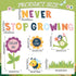 90 Pcs Spring Bulletin Board Decorations for Classroom Flowers Bulletin Board Set Never Stop Growing Cutouts Inspirational Quotes Cards Wall Decal...