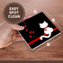 3dRose cst_164792_3 Pet Lovers Red Hearts White Kitty Cat-Ceramic Tile Coasters, Set of 4...
