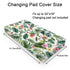 Green Tropical Leaves Floral Hummingbirds Changing Pad Covers Rainforest Monstera Leaves Diaper Changing Table Sheets for Boy Girl Soft Breathable...