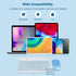 Wireless Bluetooth Keyboard and Mouse Mice Set Dual Rechargeable (Blue)...