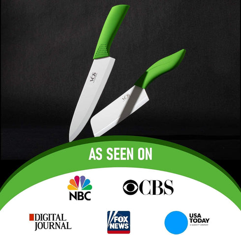 Vos Ceramic Paring Knife - 4 Inch Zirconia Blade With Sheath Cover - Handle Fruit and Vegetables Kitchen Knife (Green)...