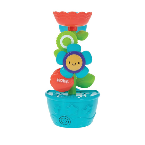 Nuby Flow N' Grow Garden Bath Toy with Flower and Watering Can - Baby Bath Toy for Boys and Girls 18+ Months - Toddler Bath Suction Cup Toy Attach...