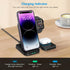 Criacr 3 in 1 Foldable Wireless Charger, Travel Magsafe Charger 3 in 1 Charging Station for Multple Devices for iPhone 15/14/13/12 Series, AirPods...