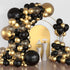 Black and Gold Balloon Garland Kit, 114Pcs Black and Gold Balloons, 4 Size Black Gold Latex Party Balloons for Birthday Decorations, New Years, We...