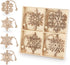 ilauke 12pcs Wooden Snowflakes Decorations 3 inch Christmas Ornaments Wood Hanging Ornament Rustic Farmhouse Christmas Craft Supplies...
