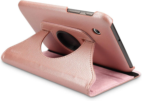 kwmobile Rotating Case Compatible with Samsung Galaxy Tab 2 7.0 P3110 / P3100 - Case PU Leather Tablet Cover with Stand - Rose Gold...