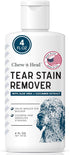 Tear Stain Remover for Dogs and Cats - 4 oz Solution - Dissolves Eye Buildup and Gunk, Reduces Staining - Water Based with Aloe Vera and Cucumber ...
