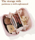 Pocmimut PU Leather Makeup Bag Small Travel Makeup Bag,Open Flat Small Makeup Bag for Purse,Purse Pouch,Small Makeup Pouch for Women(Pink)...