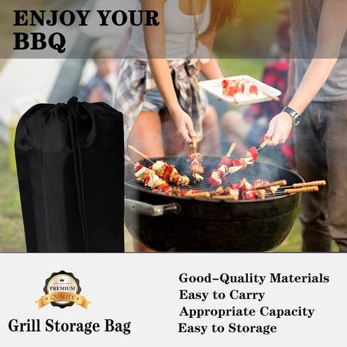 Grill Utensil Storage, Grilling Bags for Outdoor Grilling, Grill Tool Storage, Grill Tools BBQ Bag, Foldable Grill Bag for Camping and Hiking BBQ....