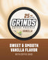 Grinds Coffee Pouches | Tobacco Free, Nicotine Free Healthy Alternative | 3 Cans of Vanilla | 18 Pouches Per Can | 1 Pouch eq. 1/4 Cup of Coffee (...