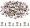 Swpeet 30Sets Sliver 8x10x10mm Chicago Screws Round Head Button Stud Slotted Screws Nail Rivet Leather Rivets Craft Belt for DIY Craft Leather Cra...