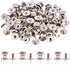 Swpeet 30Sets Sliver 8x10x10mm Chicago Screws Round Head Button Stud Slotted Screws Nail Rivet Leather Rivets Craft Belt for DIY Craft Leather Cra...