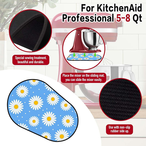 Mixer Sliding Mat Compatible with Kitchen aid 6/7/8 Quart Bowl-Lift Stand Mixer, KN256WW Kitchen Attachment Sliding Mat...