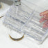 Clear Plastic Business Card Holder for Desk, Acrylic Business Card Organizer Desktop, 8 pocket Business Cards Display with 4 Tier for Office...