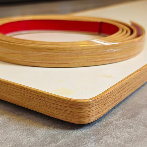 Flexible U-Shape Edge Banding,9.2ft TPE Self Adhesive Veneer Edging Trim,Furniture Edge Corner Protector,for Countertop Table Plywood Cabinets Cha...