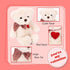 Small Teddy Bear with Heart Cute White Teddy Bear Stuffed Animal Valentine's Day Soft Stuffed Bear Plush Bear Plushie Toys Gifts for Girlfriend Bo...