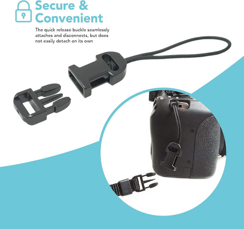 Foto&Tech 2 Pieces Quick Release QD Loop Connector for Camera Neck Strap Compatible with Fujifilm Samsung Sony Olympus Panasonic Canon Nikon Penta...