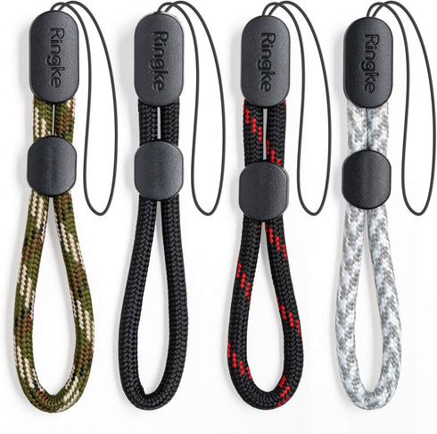 Ringke Lanyard Finger Strap, Durable Parachute Cord Phone Strap for Women and Men, Adjustable Strap for Phone, Camera, Game Console, Key - 4 Pack...