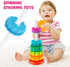 Baby Spinning Stacking Toys Sensory Toys for Toddlers 1-3, Rainbow Ring Spin Montessori Toys for Babies 6-12 Months, Autism Learning Toy for 1 2 3...