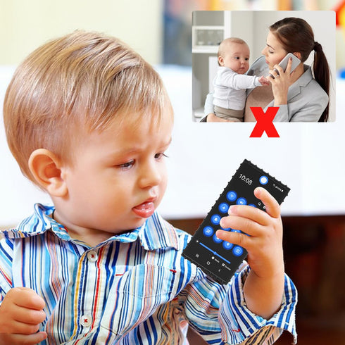 Baby Teether Cell Phone Toy, Soft Silicone Chew Toy with POP Pressable Key, Early Educational Learning Teething Toy for Babies 0-12 Months Boys an...