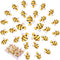 MIKIMIQI 30 Pcs Tiny Resin Bees Decor Bumble Bee Embellishment Resin Bees Craft Decorations with Storage Box for DIY Craft Wreath Scrapbooking Par...