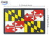 JBCD Maryland Flag Patch Tactical PVC Rubber Hook and Loop Fastener Patch, 2 Pack...