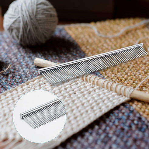 2 Pieces Macrame Comb Macrame Brush Macrame Fringe Comb Dog Stainless Steel Metal Combs Macrame Tassel Brush Supplies For Macrame Fringe Cord Pet ...