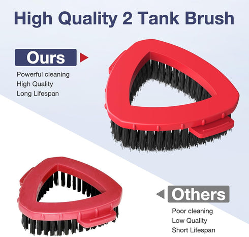 2 Pack Spin Mop Scrub Brush Head Replacement for RinseClean 2-Tank System, Hard Bristle Scrubber Brush for Floor Cleaning Accessories (Not Fit for...
