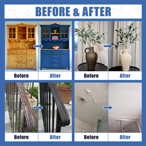 All-Purpose Paint, 5 Oz - Furniture and Cabinet Paint for Interior/Exterior - No Sanding, Quick Drying - Water Based Multi Surface Paint for Wood,...