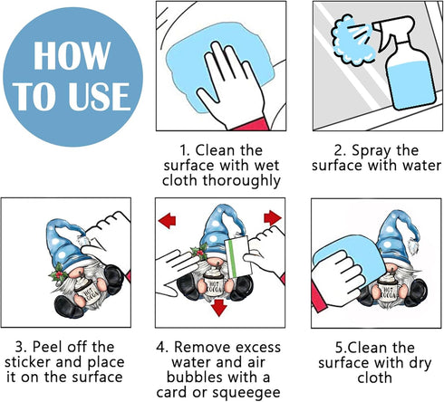 Yovkky 125 PCS Hello Winter Gnome Window Clings 9 Sheets, Snowman Cardinal Red Birds Christmas Tree Stickers Decals Decor, Pine Branch Snowflakes ...