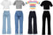 Bencailor 8 Pieces Doll Clothes 11.5 Inch Girl Doll Accessories Cotton Elf Sweaters Denim Pant Regular Outfit Doll Clothing(T Shirt)...