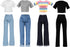 Bencailor 8 Pieces Doll Clothes 11.5 Inch Girl Doll Accessories Cotton Elf Sweaters Denim Pant Regular Outfit Doll Clothing(T Shirt)...