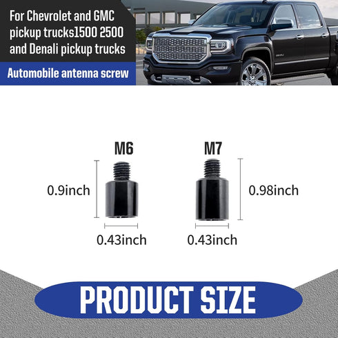 7 PCS Car Antenna Adapter, Antenna Mounting Connection Screws, Thread Accessories, Antenna Replacement, Compatible with Ford F150 Wrangler Jeep Ch...
