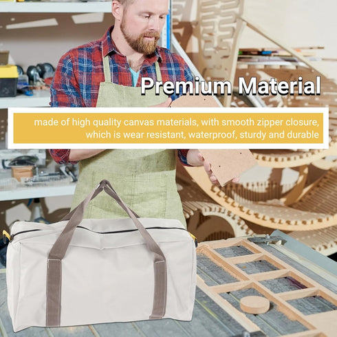 Tool Bag, Large Capacity Storage, Wear Resistant, Portable and Universal, Professionals Choice, Convenient Wide Mouth for Auto Repair, Woodworking...