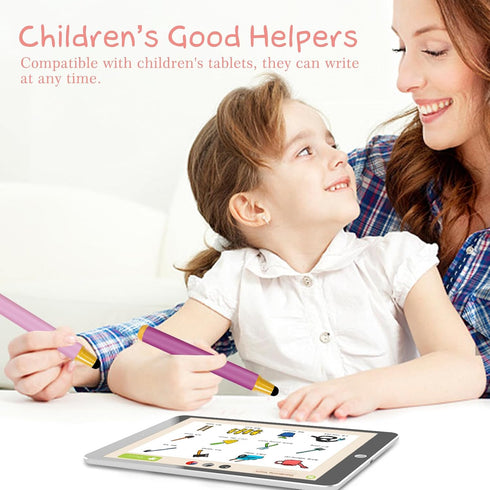 Kid-Friendly Stylus Pens for Touch Screens, Crayon Stylus Pen for iPhone Ipad Air Mini Pro, Fire HD Kids Tablet, Android Tablet, Dragon Touch - Bl...