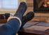 Elanze Designs Simple Knit Womens One Size Plush Lined Non Skid Indoor Slipper Socks...
