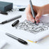 Hethrone Permanent Markers, 28 Count Permanent Markers for Writing Doodling and Marking?Black?...