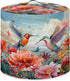 Hummingbird Floral Air Fryer Cover Washable Pressure Cooker Dust Cover for 6 Qt Small Kitchen Appliance Cover with Top Handle Dust Protection Brea...